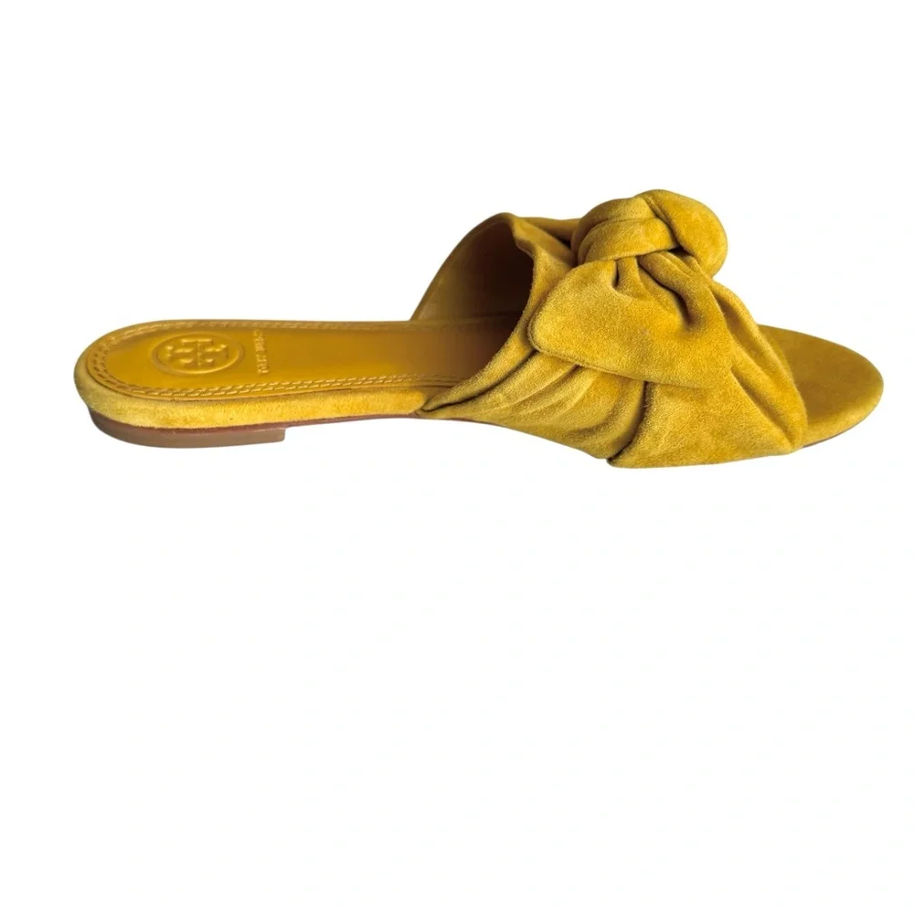 Tory Burch Annabelle Bow Sandals Suede Slides